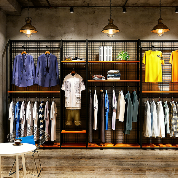 Design Customized Clothing Display Racks Commercial Floor Hangers Racks Display Props Display Cabinets for Clothing Stores