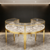 Jewelry Shop Design Light Luxury Customized Jewelry Gold Jewelry Sample Product Display Cabinet showcase Island Glass Counter