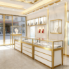 Jewelry Shop Design Light Luxury Customized Jewelry Gold Jewelry Sample Product Display Cabinet showcase Island Glass Counter