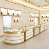 Jewelry Shop Design Light Luxury Customized Jewelry Gold Jewelry Sample Product Display Cabinet showcase Island Glass Counter