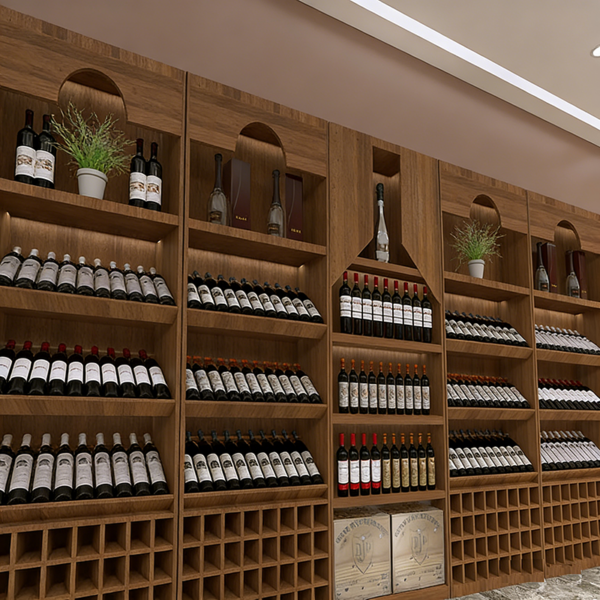 Smoke Wine Display Cabinet Commercial Tobacco and Alcohol Cabinet Shelf Cashier Back Cabinet for Cigarette and Liquor Store