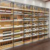 Wine Store Design Red Wine Display Cabinet Shelf Cigarette Supermarket Shelf Display Rack Steel Wood Wine Shelf