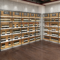 0403-1-3 Wine Store Design Red Wine Display Cabinet Shelf Cigarette Supermarket Shelf Display Rack Steel Wood Wine Shelf