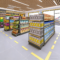 0403-2-1 Supermarket Shelf Display Rack Display Shelf Bulk Snack Rack Steel Wood Display Cabinet for Convenience Store Supermarket