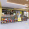 0403-2-4 Supermarket Shelf Display Rack Display Shelf Bulk Snack Rack Steel Wood Display Cabinet for Convenience Store Supermarket