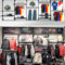 0406-2-7 Sportswear Store Custom Design Sports Equipment Shelves Display Racks Clothing Shoe Display Stands Outlet Display Cabinets