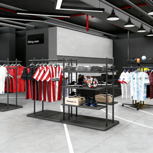 0406-4-1 Custom Sports Equipment Display Racks Sports Clothing Shelves for Shoe Stores Brand Stores Discount Stores Shopping Malls