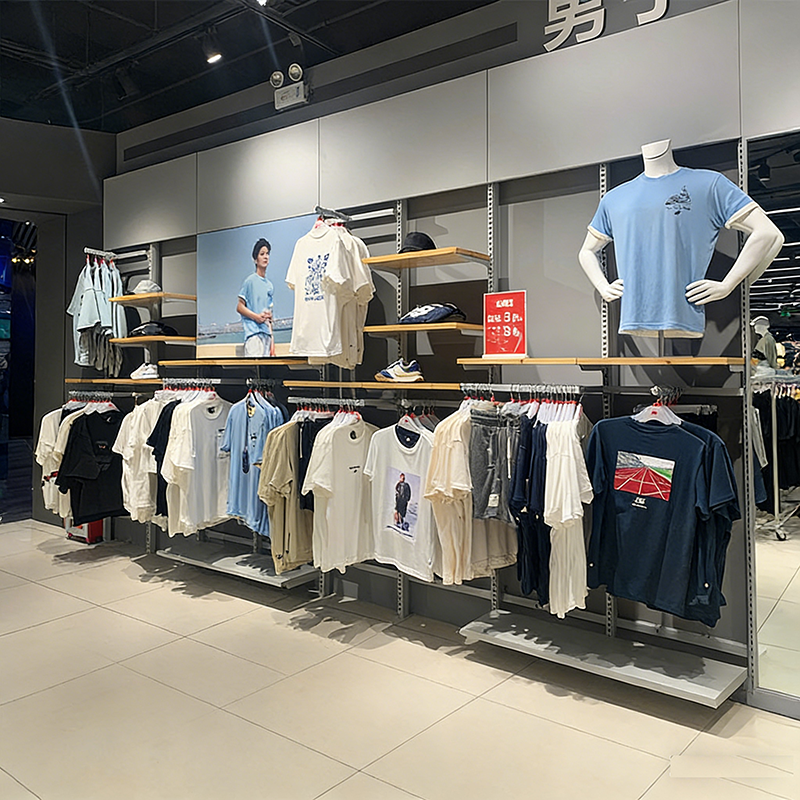0406-4-3 Custom Sports Equipment Display Racks Sports Clothing Shelves for Shoe Stores Brand Stores Discount Stores Shopping Malls