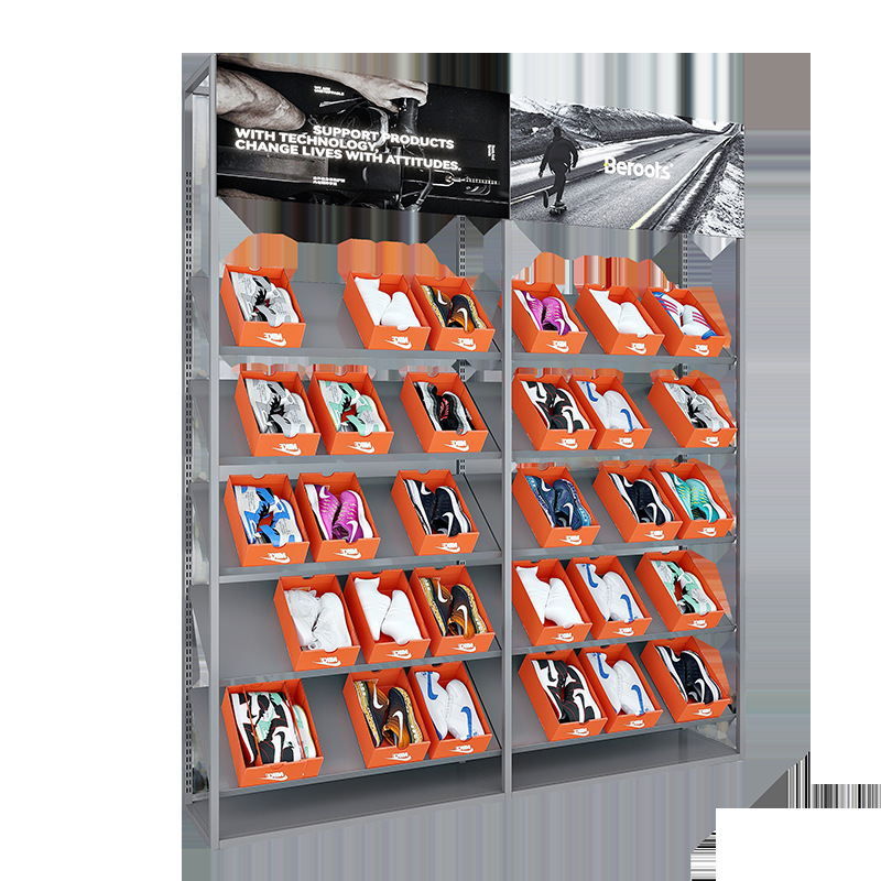 0406-5-3 Sports Apparel Store Design Customized Sports Equipment Display Racks Shelves Storage Racks for Chain Stores Shopping Mall