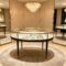0415-2-3 Oval Glass Stainless Steel Jewelry Display Cabinet With Lighting Gold/Black High-end Luxury Island Customizable Display Showcase