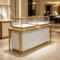 Custom Luxury High-end Stainless Steel Glass Lockable Jewelry & Watch Display Cabinet Store Design for Jewelry Stores