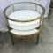 Jewelry Store Design Round Stainless Steel Gold Jewelry & Jade Display Cabinet with Curved Glass Pull-out Design Showcase