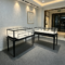 Wholesale Black Jewelry Display Cabinet Stainless Steel Pull-out Transparent Glass Counter for Shopping Mall Jewelry Store