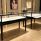 Wholesale Black Jewelry Display Cabinet Stainless Steel Pull-out Transparent Glass Counter for Shopping Mall Jewelry Store