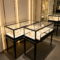 Wholesale Black Jewelry Display Cabinet Stainless Steel Pull-out Transparent Glass Counter for Shopping Mall Jewelry Store